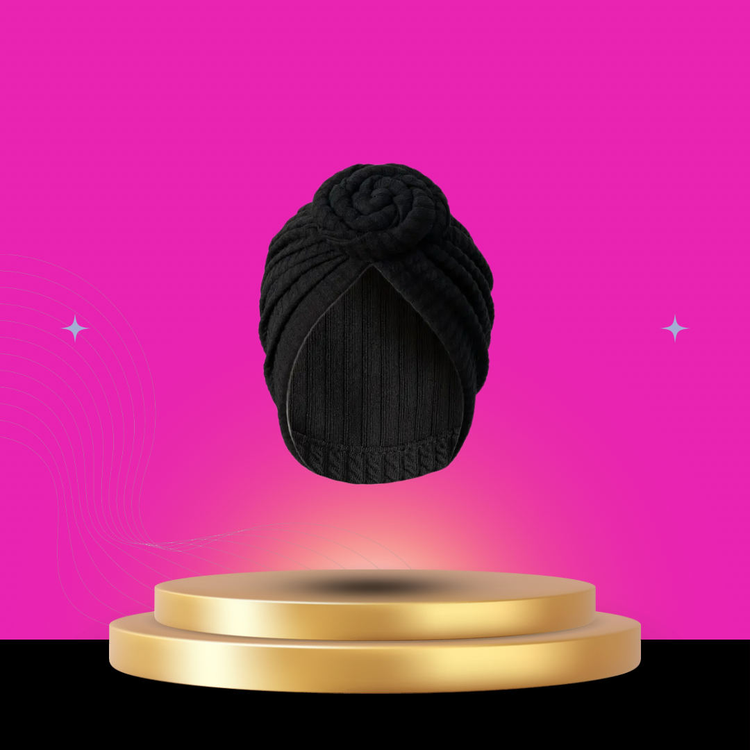 Mütze Turban schwarz