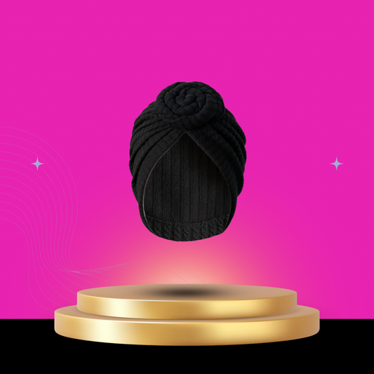 Mütze Turban schwarz